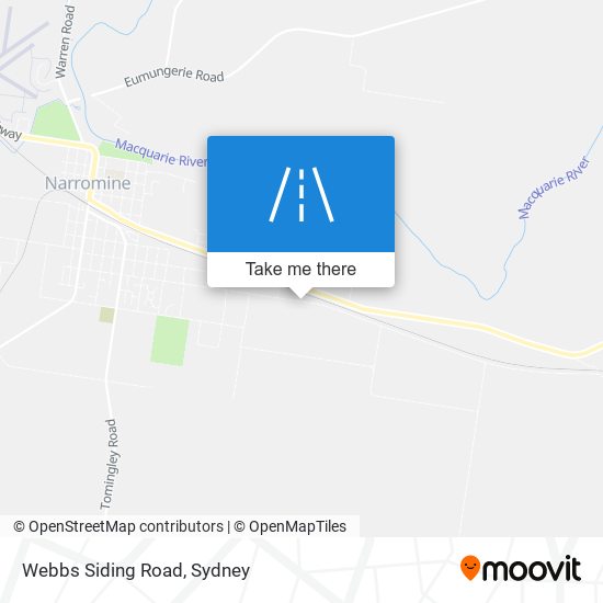 Webbs Siding Road map