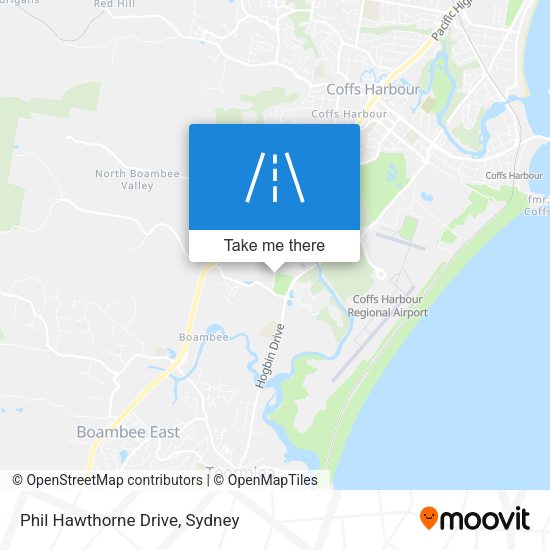 Phil Hawthorne Drive map
