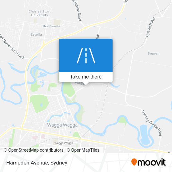 Hampden Avenue map