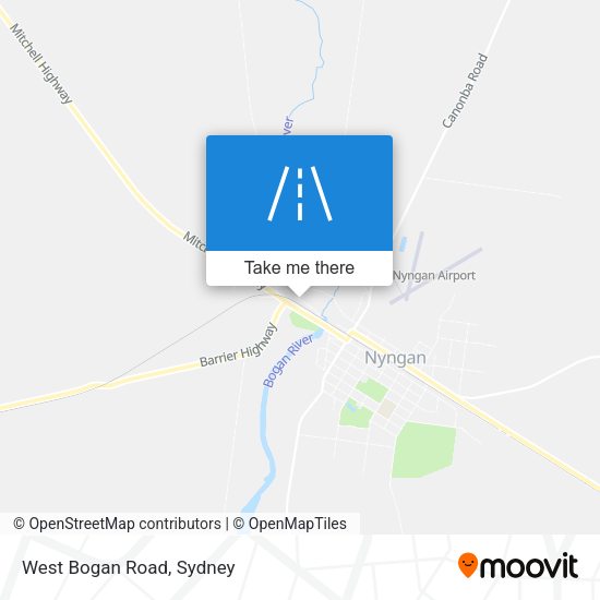 West Bogan Road map