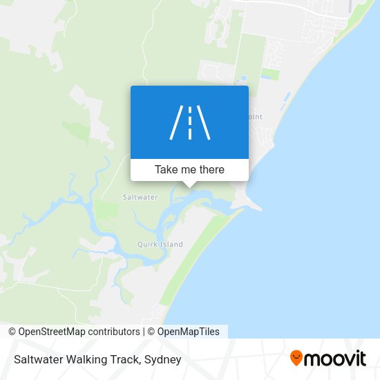 Saltwater Walking Track map