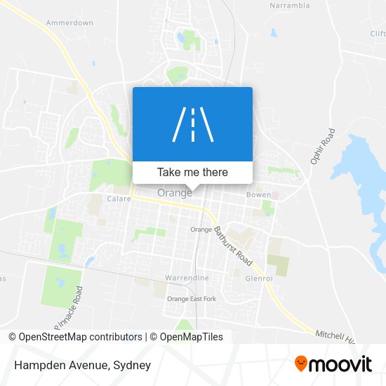 Hampden Avenue map