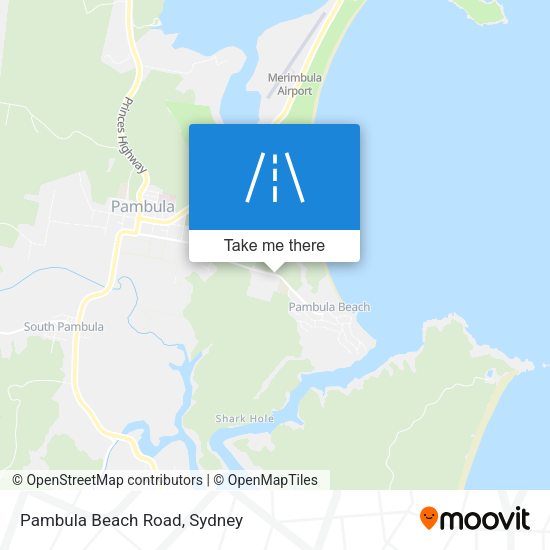 Pambula Beach Road map