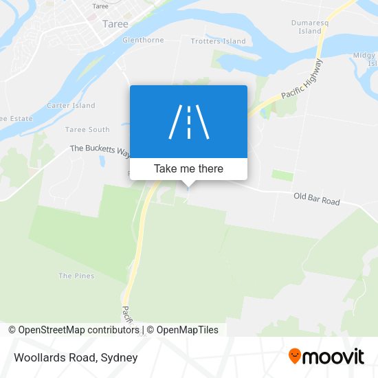 Woollards Road map