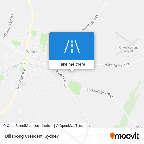 Billabong Crescent map