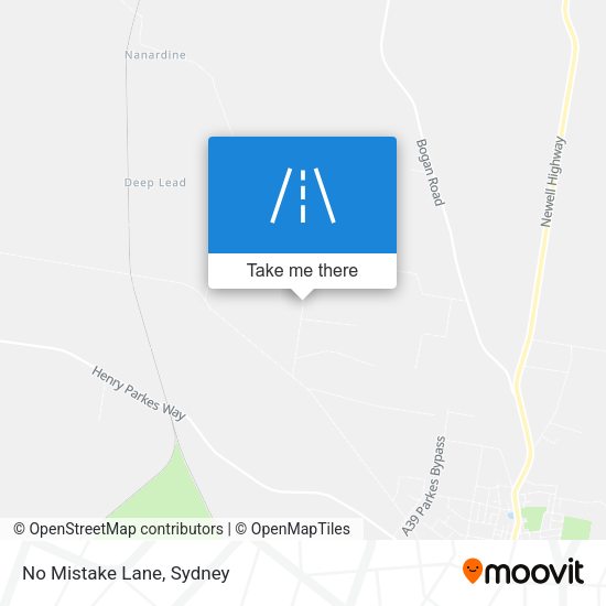 No Mistake Lane map