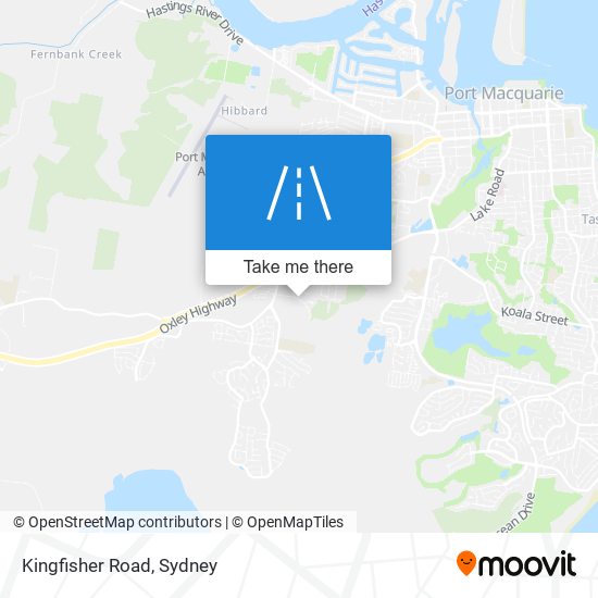 Mapa Kingfisher Road