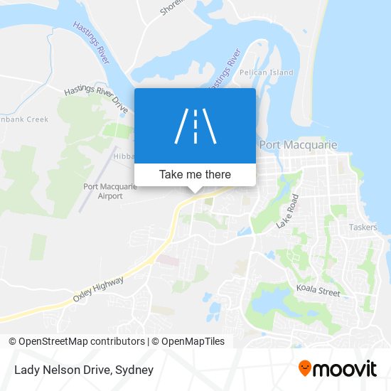 Mapa Lady Nelson Drive