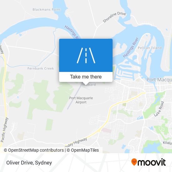 Mapa Oliver Drive