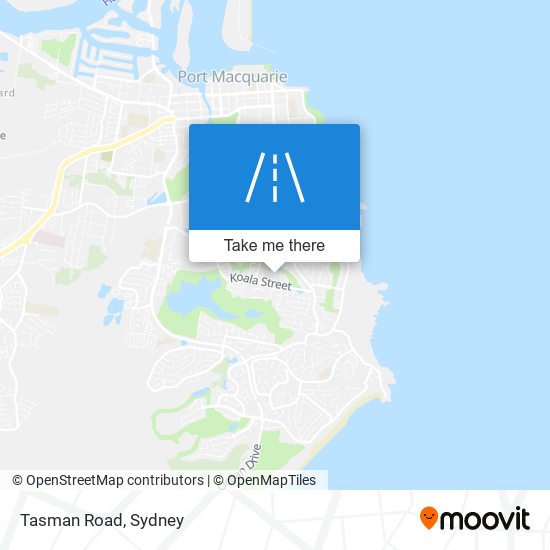 Mapa Tasman Road