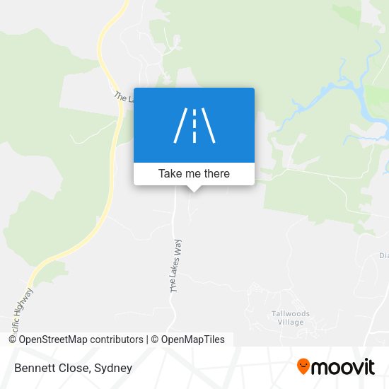 Bennett Close map