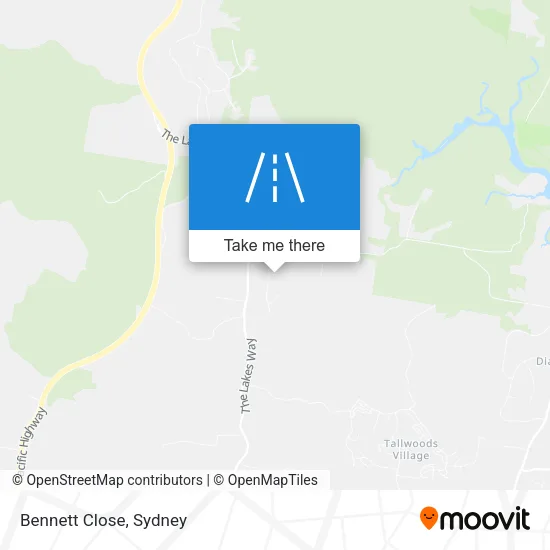 Bennett Close map