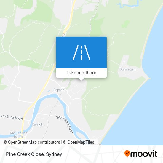 Pine Creek Close map