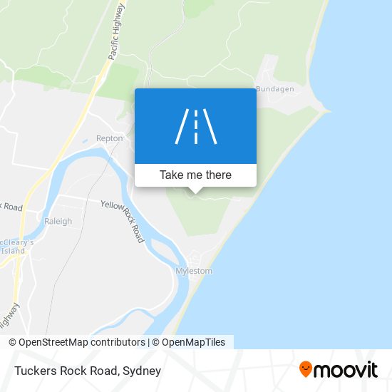 Mapa Tuckers Rock Road