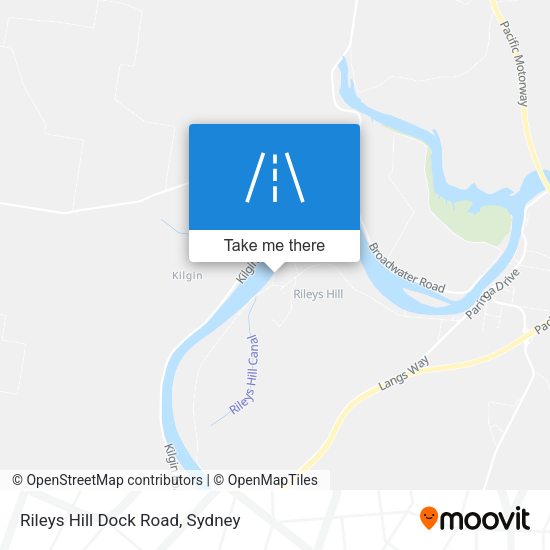 Rileys Hill Dock Road map