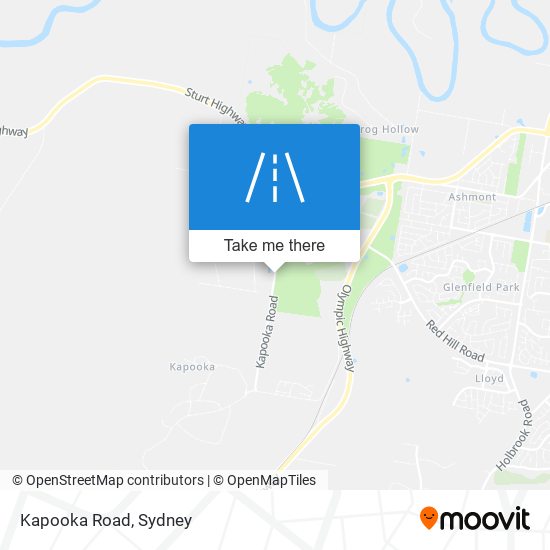 Kapooka Road map