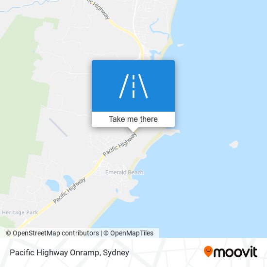 Mapa Pacific Highway Onramp