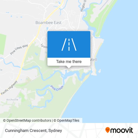 Cunningham Crescent map