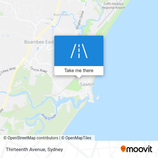 Thirteenth Avenue map