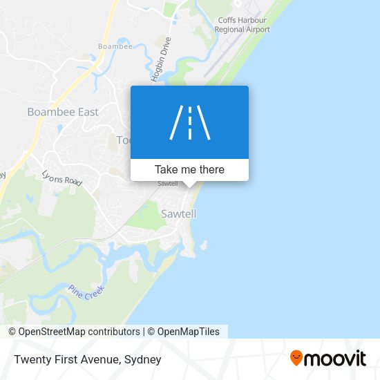Twenty First Avenue map