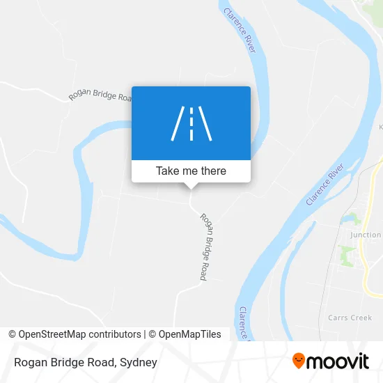 Mapa Rogan Bridge Road