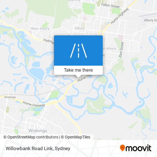 Mapa Willowbank Road Link