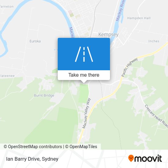 Ian Barry Drive map