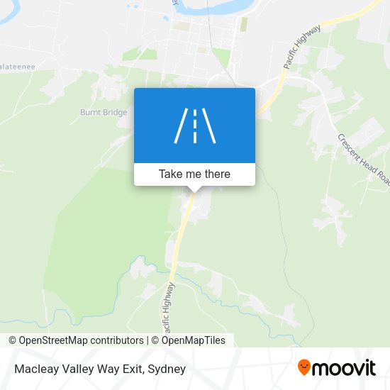 Macleay Valley Way Exit map