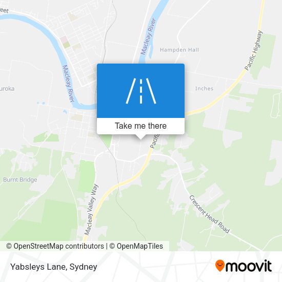 Yabsleys Lane map