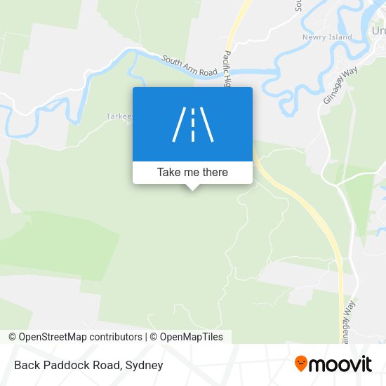 Back Paddock Road map
