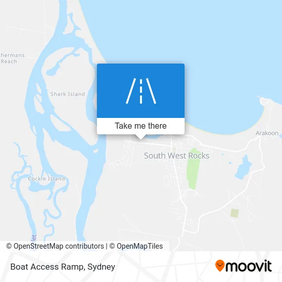 Mapa Boat Access Ramp