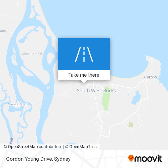 Mapa Gordon Young Drive