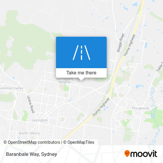 Baranbale Way map