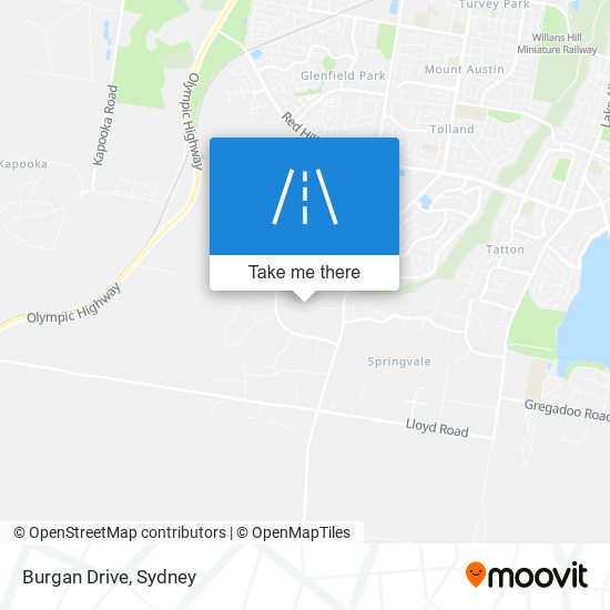 Burgan Drive map