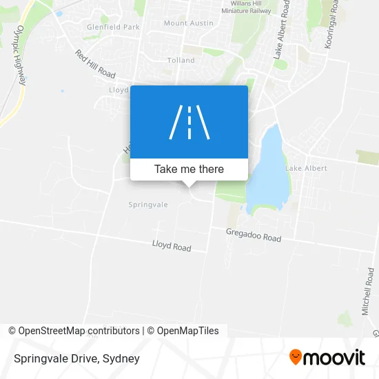 Mapa Springvale Drive