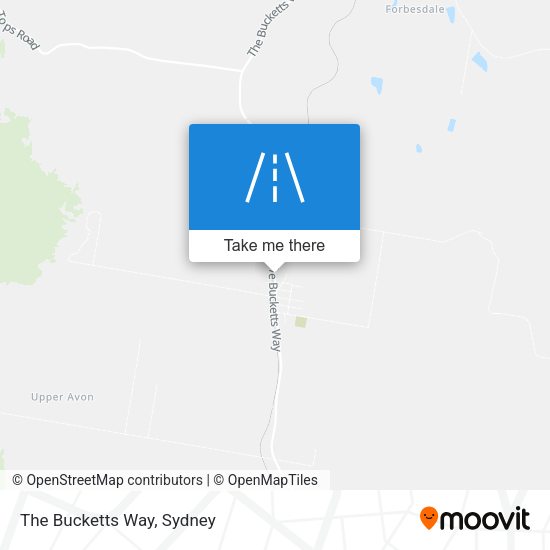 The Bucketts Way map