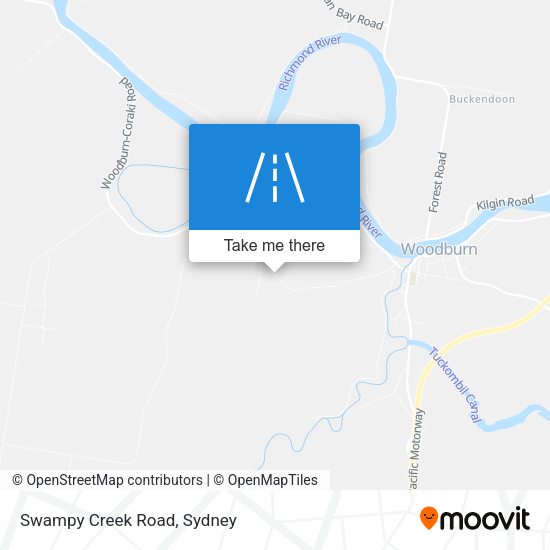 Swampy Creek Road map