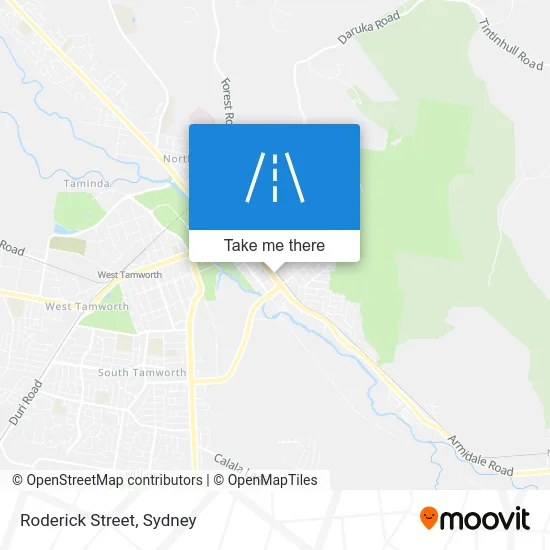 Mapa Roderick Street