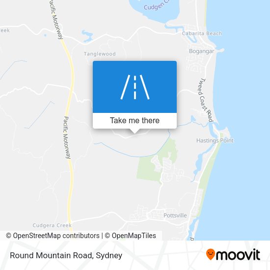 Round Mountain Road map