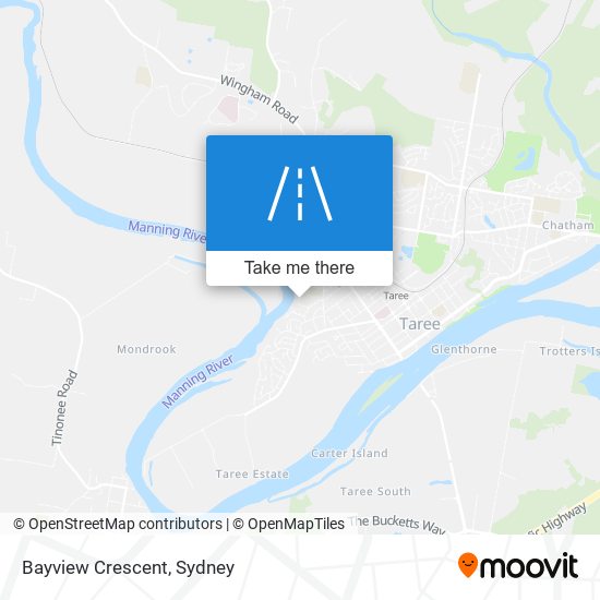 Mapa Bayview Crescent