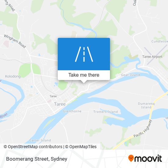 Boomerang Street map