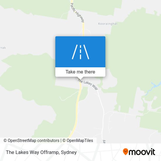 The Lakes Way Offramp map