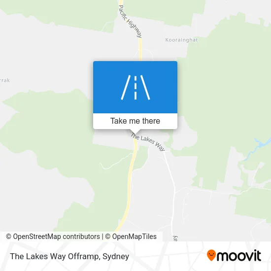 The Lakes Way Offramp map