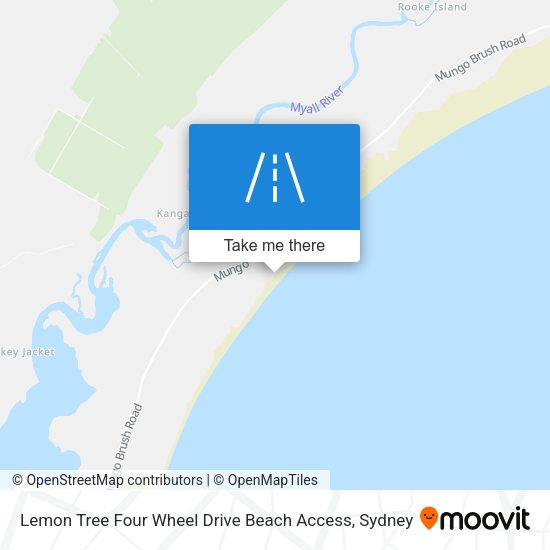 Lemon Tree Four Wheel Drive Beach Access map