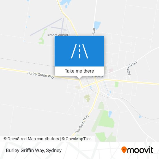 Burley Griffin Way map
