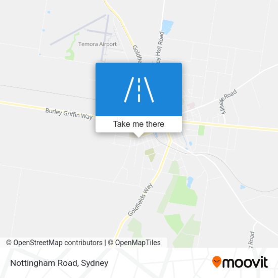 Nottingham Road map