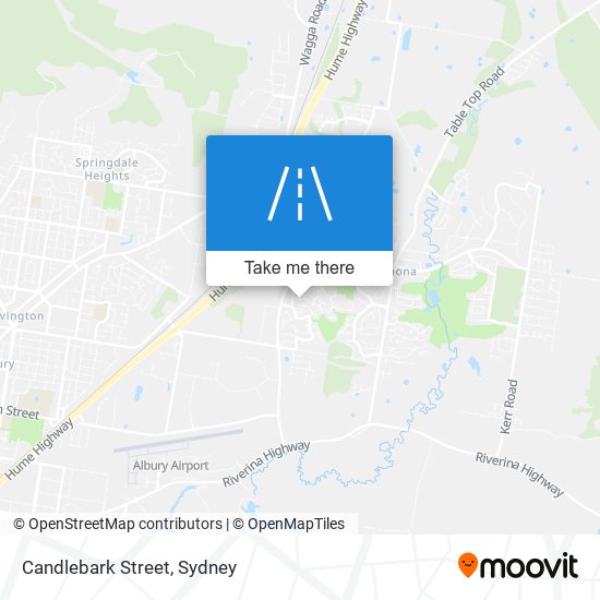 Mapa Candlebark Street