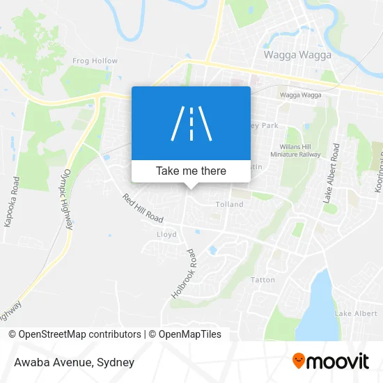 Awaba Avenue map