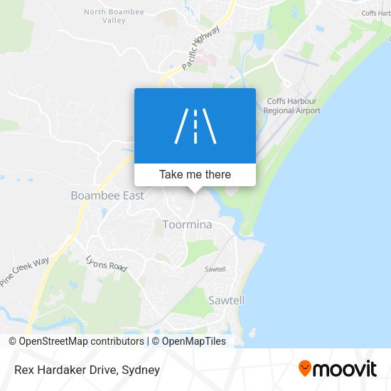 Rex Hardaker Drive map