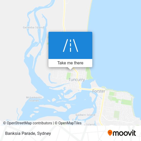 Banksia Parade map